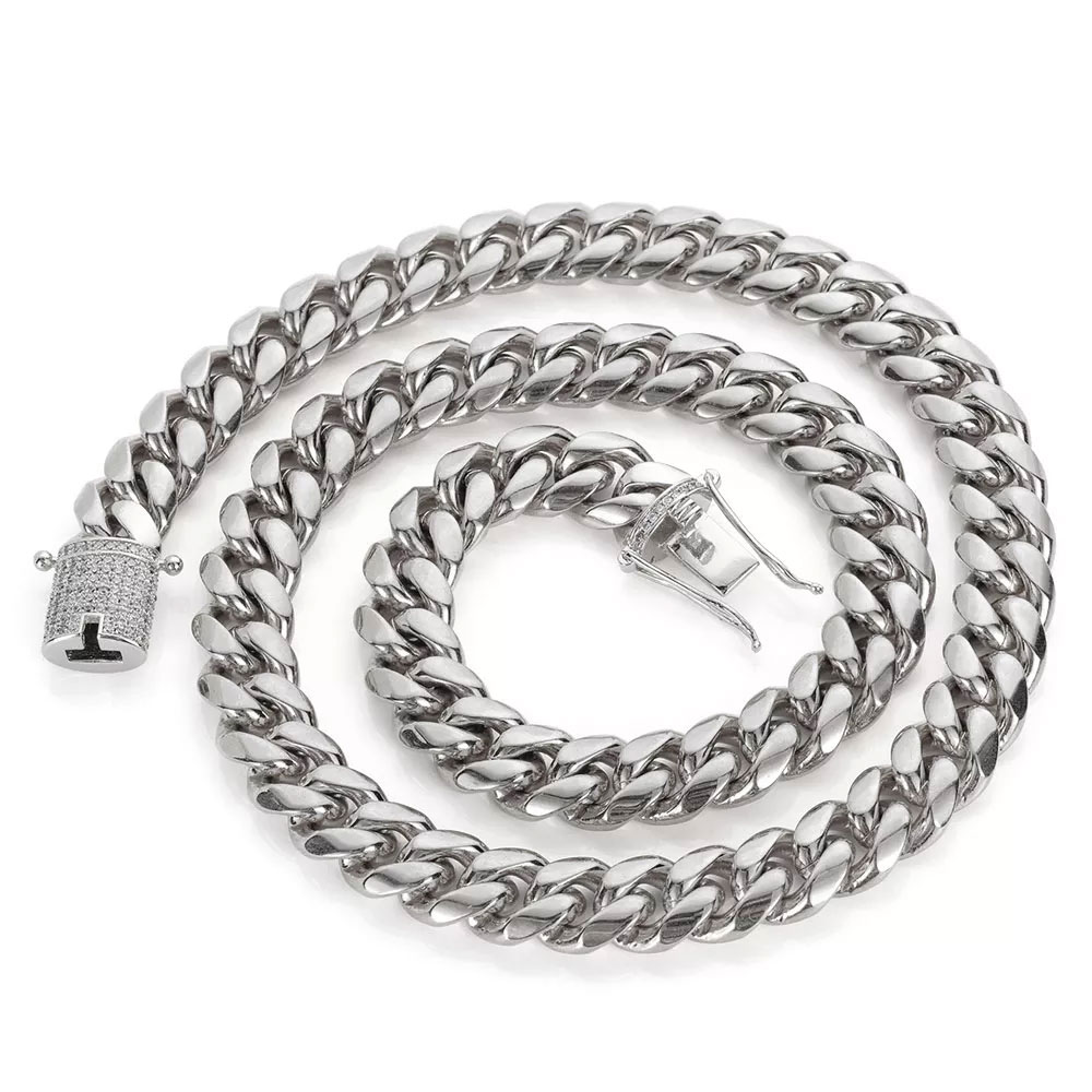 สร้อยคอฮิปฮอปแบบคิวบา ขนาด 6-1 - Cuban Link Chain 12Mm บทวิจารณ์และราคา