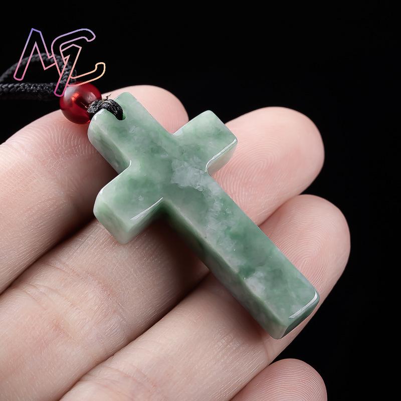 จี้หยกพม่ารูปไม้กางเขน สร้อยคอ - Necklaces บทวิจารณ์และราคา