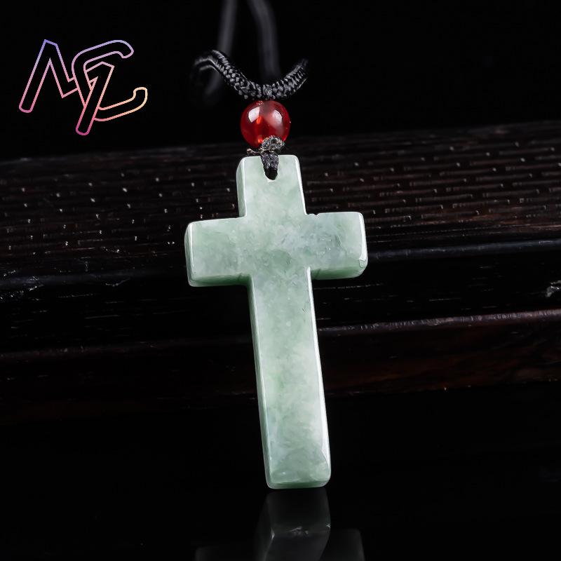 จี้หยกพม่ารูปไม้กางเขน สร้อยคอ - Necklaces บทวิจารณ์และราคา