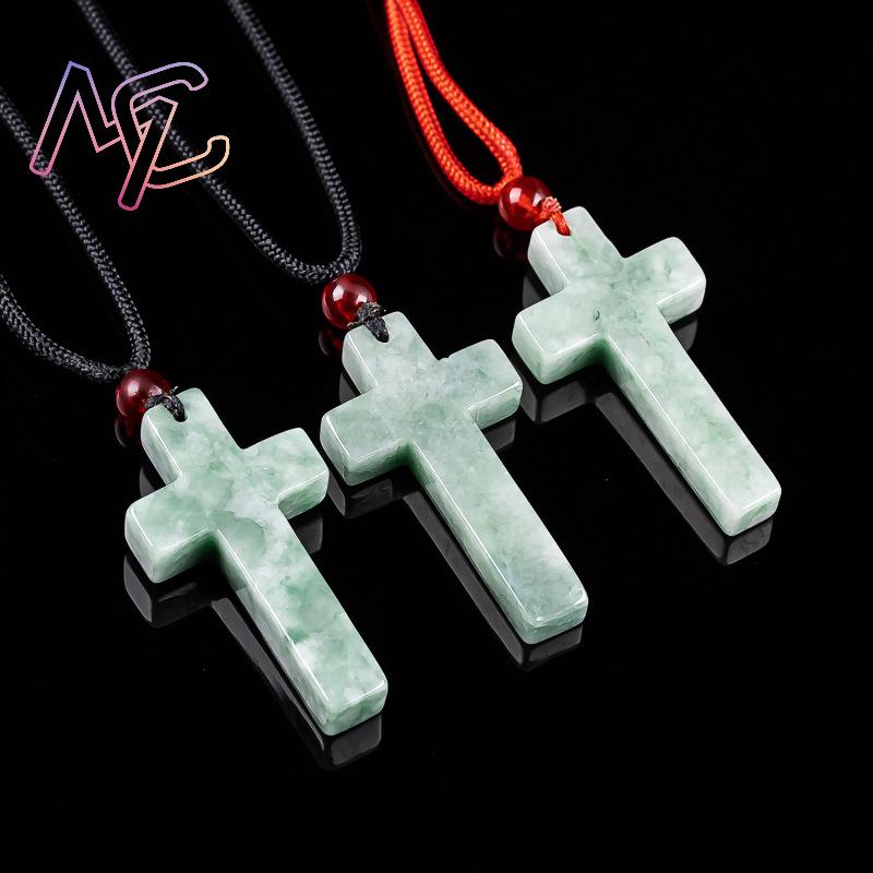 จี้หยกพม่ารูปไม้กางเขน สร้อยคอ - Necklaces บทวิจารณ์และราคา