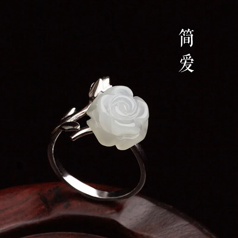 หยก Rose แหวนเครื่องประดับจีนผ - Rings บทวิจารณ์และราคา
