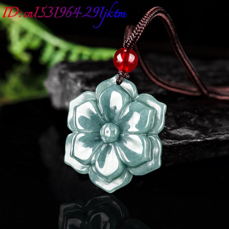 จี้หยกพม่ารูปดอกไม้ สร้อยคอ หิ - Necklaces บทวิจารณ์และราคา