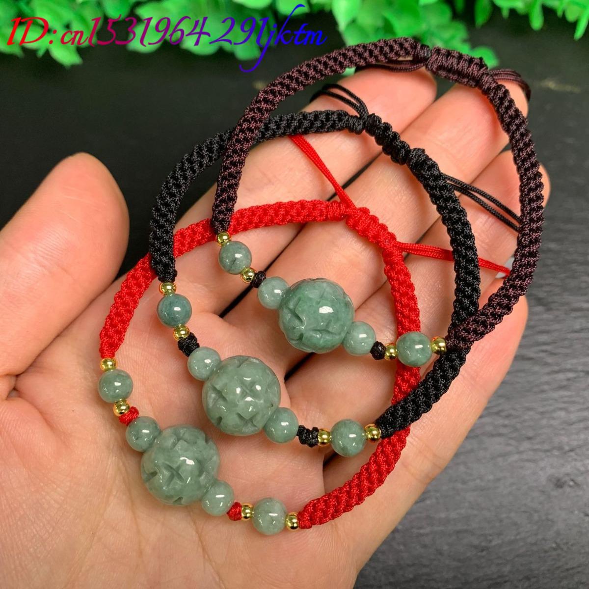 กำไลหยกพม่าแกะสลักจากหยกเจไดต์ - Bracelets บทวิจารณ์และราคา