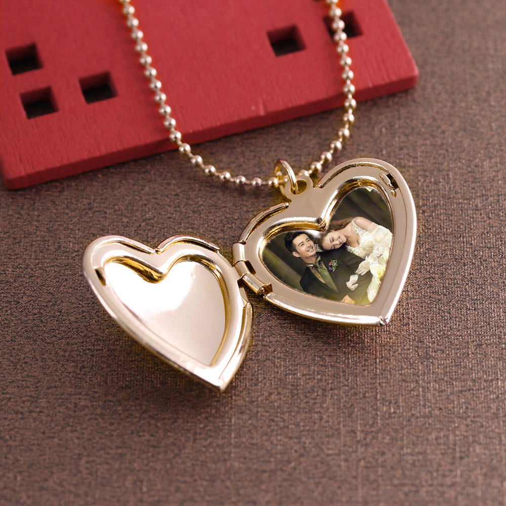 HOOH 1PC รูปหัวใจเพื่อนกรอบรูป - Heart Locket Necklace Photo บทวิจารณ์และราคา
