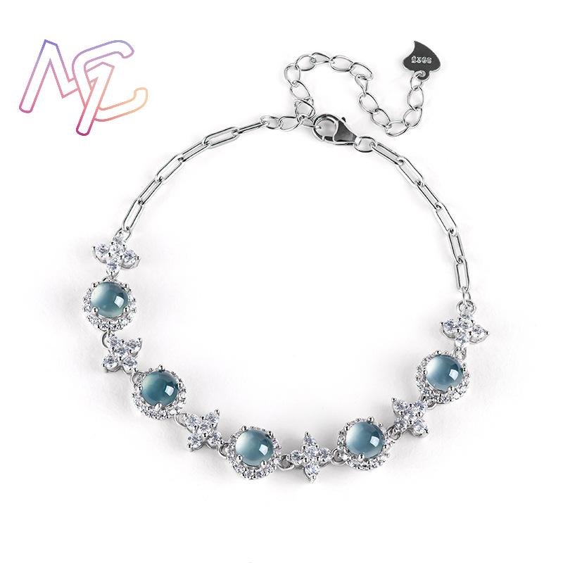 กำไลหยกพม่าสีน้ำเงิน หยกพม่าแท - Bracelets บทวิจารณ์และราคา