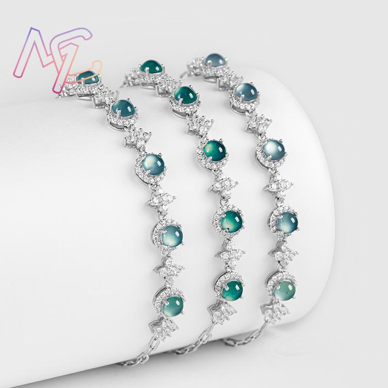 กำไลหยกพม่าสีน้ำเงิน หยกพม่าแท - Bracelets บทวิจารณ์และราคา