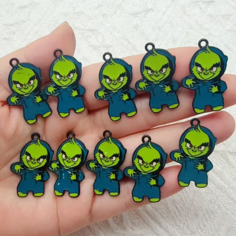 จี้คริสต์มาสลายการ์ตูนเคลือบน้ - Earrings บทวิจารณ์และราคา