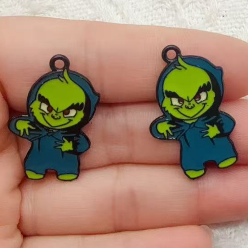 จี้คริสต์มาสลายการ์ตูนเคลือบน้ - Earrings บทวิจารณ์และราคา