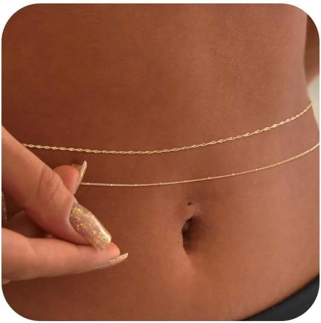 สร้อยคาดเอวชุบทอง 14k ขนาด 26- - Body Jewelry บทวิจารณ์และราคา