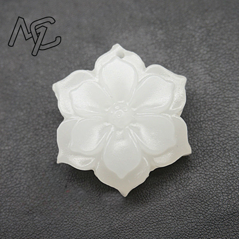 จีนธรรมชาติหยกสีขาวห้าเหลี่ยมด - Necklaces บทวิจารณ์และราคา